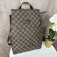 Женский рюкзак сумка трансформер по Луи Витон коричневый, рюкзачок городской для девушек MSH