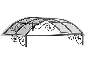Кований навіс, піддашок. КОМПЛЕКТ ЕЛЕМЕНТІВ  2500х835(360)х1200