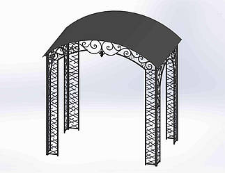 Альтанка кована, навіс. КОМПЛЕКТ ЕЛЕМЕНТІВ 2320х2620(2180)х1550