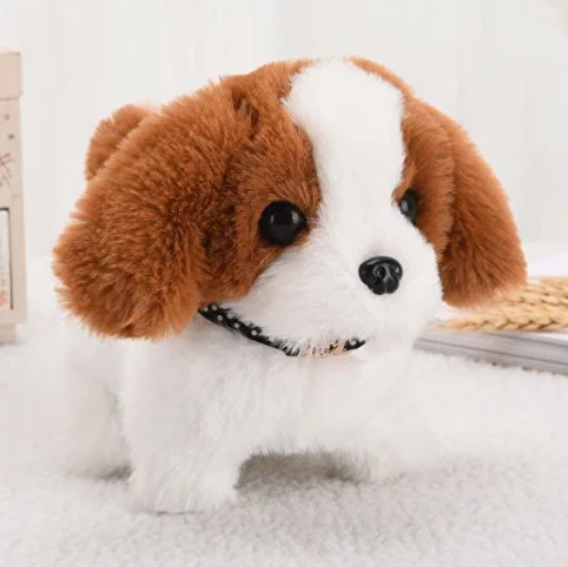 Інтерактивна іграшка собака механічна на батареях АА біла