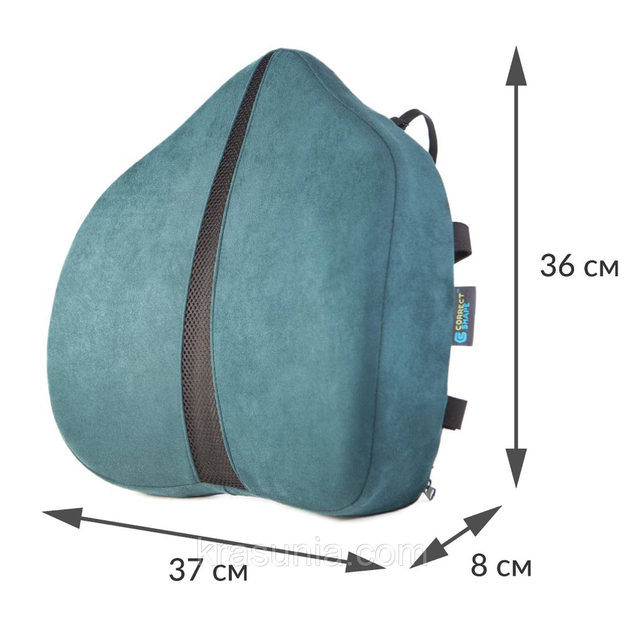 Ортопедическая подушка под спину - Сorrect Line Max (Memory Foam) ТМ Correct Shape Изумрудный - фото 1 - id-p2185011087