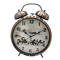 Настольные часы с будильником Lugi 20,5см бронза (HP221)