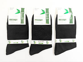 Чоловічі високі шкарпетки Корона, Бамбукові тонкі однотонні, розмір 41-47, 12 пар/уп. чорні