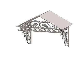 Кований навіс, піддашок 1360х1060х975. КОМПЛЕКТ ЕЛЕМЕНТІВ