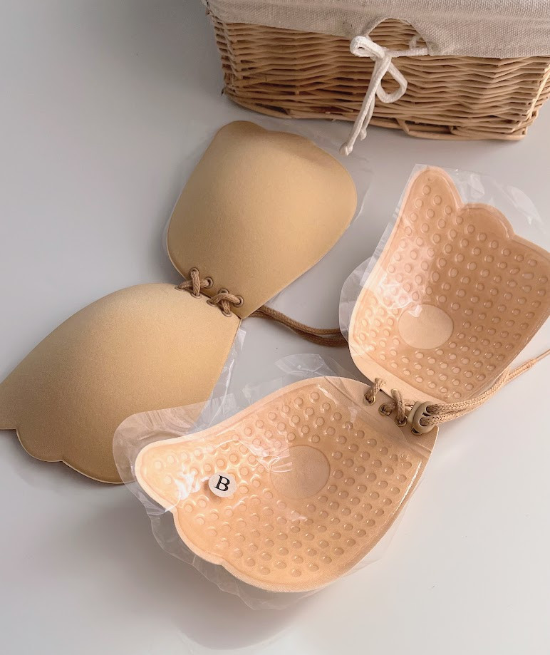 Бюстгальтер невидимка бежевий Invisible Bra Невидимий бюстгальтер В, С