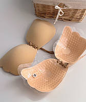 Бюстгальтер невидимка бежевий Invisible Bra Невидимий бюстгальтер В, С