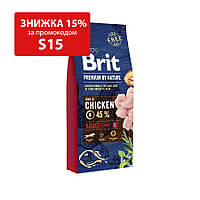 Сухой корм Brit Premium Dog Adult L для собак крупных пород с курицей 15 кг