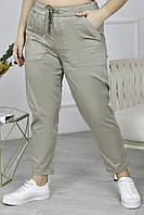 Женские летние брюки Ткань коттон стрейч Размер 50-54 оверсайз