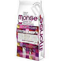 Сухой корм для кошек Monge Cat Indoor со вкусом курицы и риса 10 кг (8009470004824)