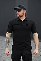 Мужская футболка Поло для ГСЧС и Полиции Cool-Pass черная тактическая