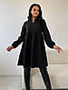 Гарне нарядне повсякденне плаття вільного крою з довгим рукавом, чорне, фото 3