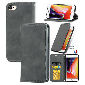 Чохол-книжка Skin Feel Leather Wallet для Apple iPhone 6 / 7 / 8 / SE 2020 / SE 2022 Grey