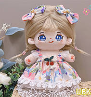 Одежда для Skzoo, красивое платье для кукол 20 см, СКЗУ одежда, платье и заколки на голову для куклы