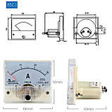 DC Аналоговий амперметр, вимірювач постійного струму 0-10А, фото 3