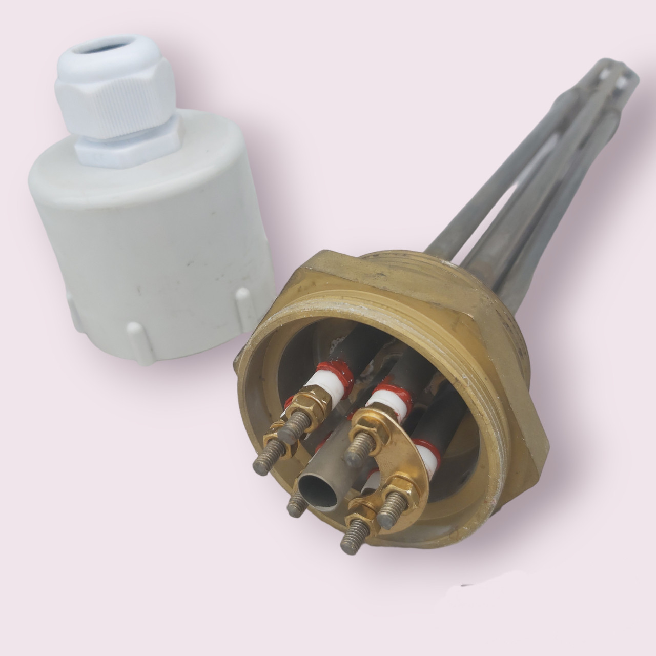 ТЕН блок для електрокотла прямий 2 дюйми, потужність 12000 Вт, 220/380 В, Kawai, фото 1