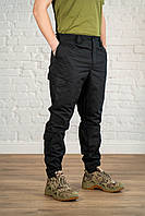 Тактические брюки ripstop черные военные летние уставные штаны форменные штурмовые рип-стоп армейские для зсу