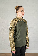 Армейская рубашка пиксель рипстоп боевая штурмовая пиксельная женский военный убакс лето мм14 камуфляжный YYY