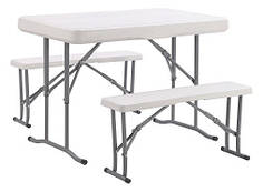 Комплект стіл та лавка TE-1812 Стіл дві лавки Складні столи та лавки Складні меблі для пікніка портативні