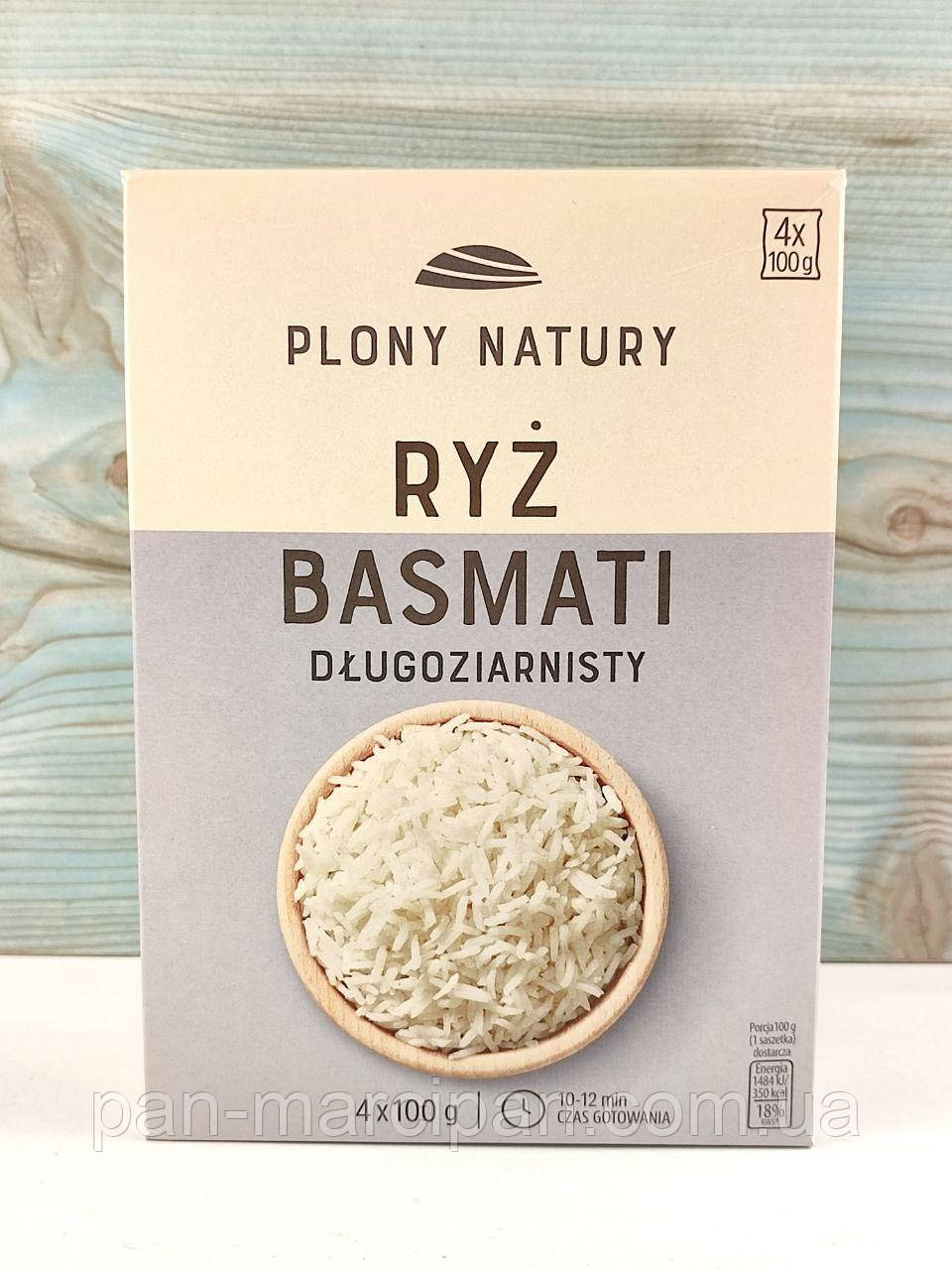 Рис Plony Nanury Ryz Bialy Dlugoziarnisty Basmati 400 г Польща