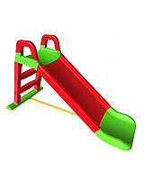 Дитяча гірка для катання дому і дачі 140 см червоно-зелена (Долоні)