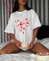 Жіноча футболка оверсайз з якісним накатом