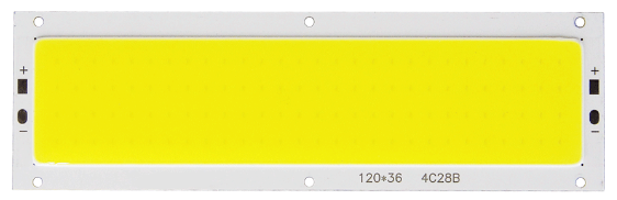 Надяскрава світлодіодна COB панель 120х36мм 12-16w 12v натуральный денний 4000-4400K, фото 1