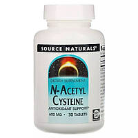 Аминокислота Source Naturals N-Аcetyl Cysteine 600 mg, 30 таблеток EXP