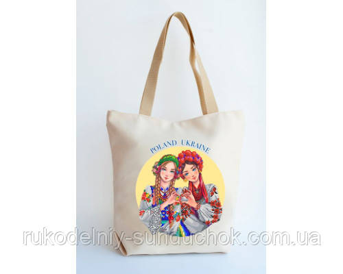 Літня текстильна сумка (шопер) під вишивку ТМ HappyBag Польща-Україна СТС-175, фото 1