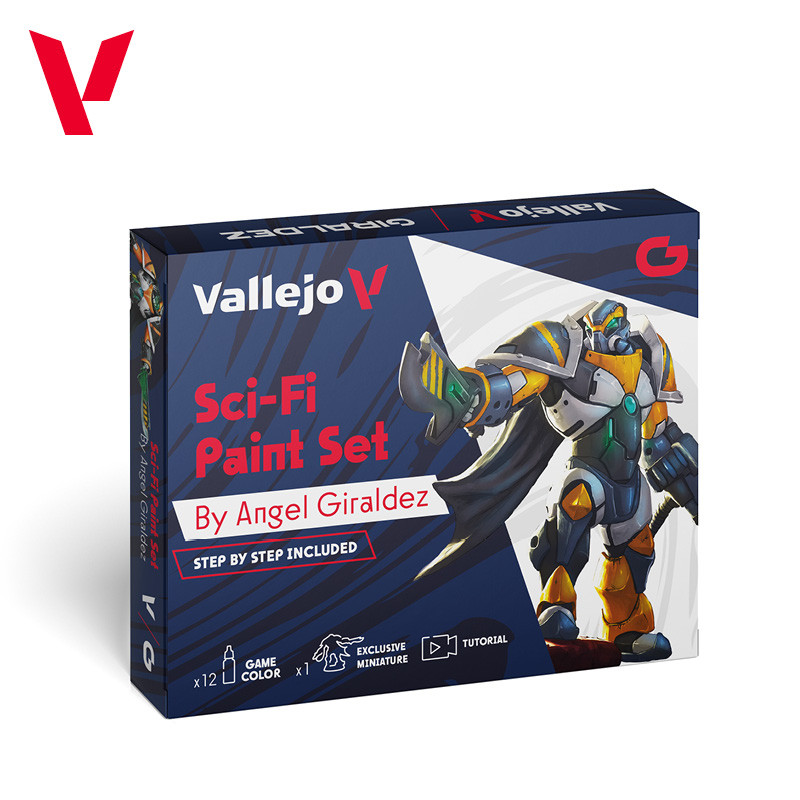 Sci-Fi Набір науково-фантастичних фарб, 12шт. х 18 мл. + фігура. VALLEJO Game Color 72313