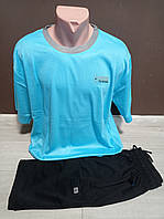 Чоловічий комплект НАМКУ футболка та шорти Туреччина 54-58 розмір блакитна