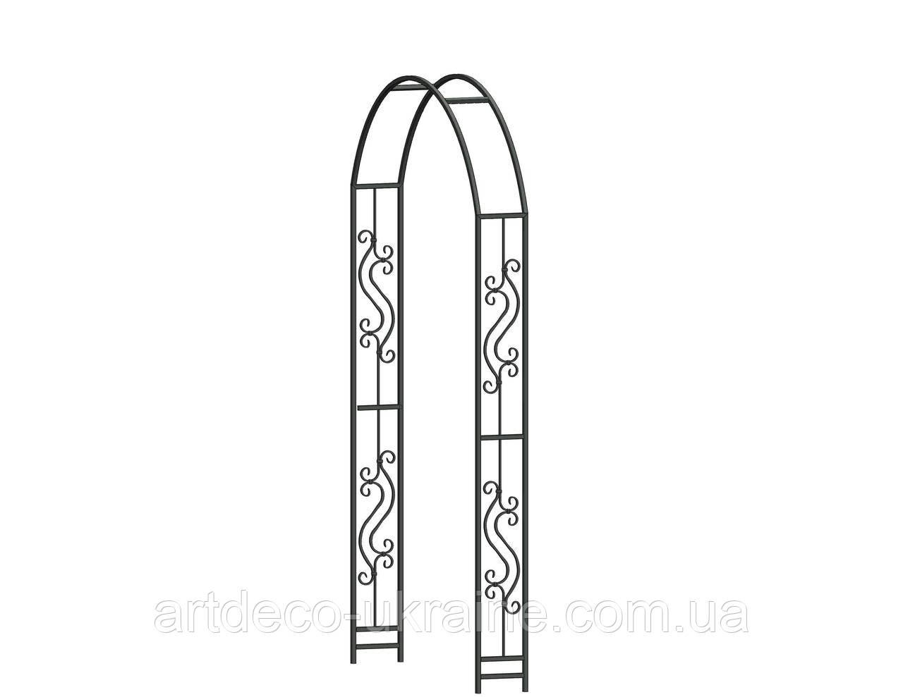 Пергола кована, арка, навіс. КОМПЛЕКТ ЕЛЕМЕНТІВ 1550х2640х240, фото 1