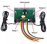 Цифровий термостат, терморегулятор XK-W1088 0 -100 °C 220VAC, фото 3