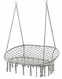 Садова підвісна гойдалка подвійна, крісло GardenLine HAM5177 сіра , гніздо лелеки, фото 3