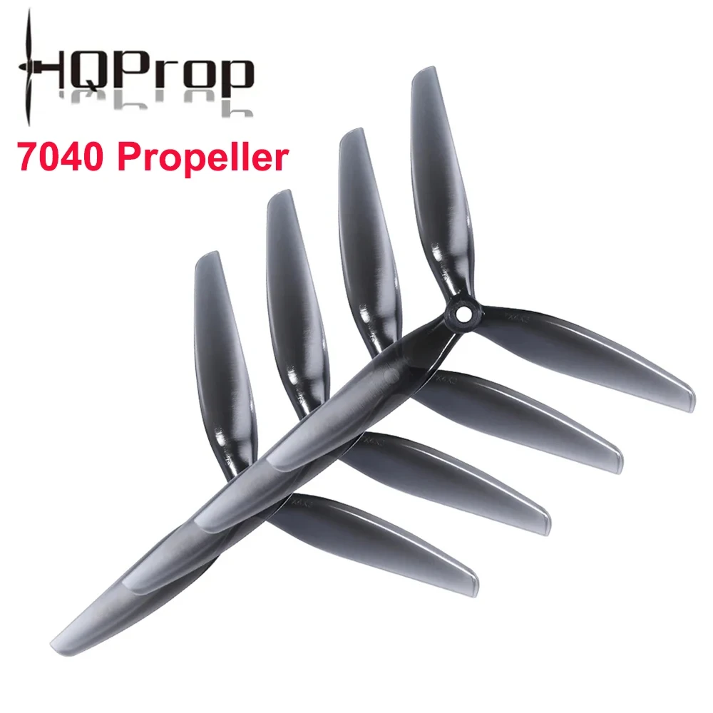 Пропелери HQProp 7040 7x4x3 комплект 4шт для FPV дрона 7 дюймів (2CW+2CCW) Light Grey