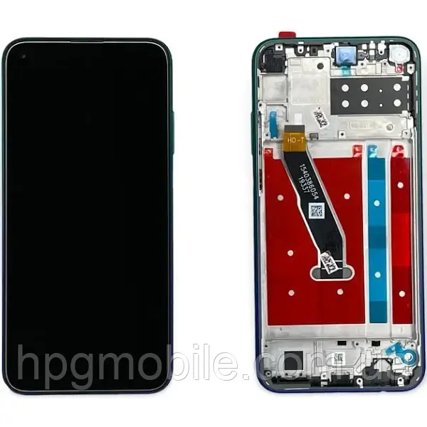 Дисплей Huawei P40 Lite E/Y7p 202/Honor 9c модуль (екран,сенсор) з рамкою, оригінал, Синій, фото 1