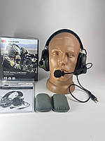 Навушники військові 3M Peltor Comtac VI NIB olive Single com з мікрофоном та виходом на рацію , Колір: Олива