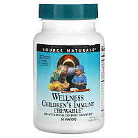Натуральная добавка Source Naturals Wellness Children's Immune Chewable, 30 пастилок EXP