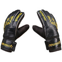 Перчатки футбольные (вратарские) с защитой пальцев Latex Foam REUSCH оранжевые GGRH, 8: Gsport