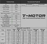Мотор T-Motor MS2208-18 KV1100 2-3S 110W для мультикоптерів, фото 3