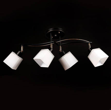 Люстра стельова на чотири плафони, фото 1