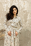 Плаття-сорочка із італійського штапеля міді довжини з квітами 42-52 розміри різні кольори, фото 7