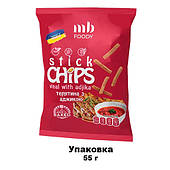 Baget CHIPS телятина з аджикою, натуральні сухарики пшеничні, поживний перекус на сніданок чи обід