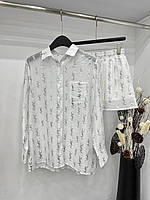 Костюм YSL летний шорты и рубашка, три цвета, коллекция 2024