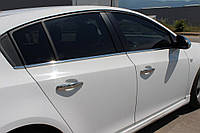 Молдинги стекол (нерж) Sedan, OmsaLine - Итальянская нержавейка для Chevrolet Cruze 2009-2015 гг