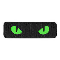 M-Tac нашивка Cat Eyes Laser Cut Black/Green/GID