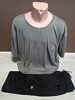 Чоловічий комплект ТОВТА футболка та шорти Туреччина 56-60 розмір   сірий чорний