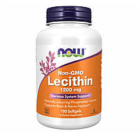 Соєвий Лецитин Lecithin 1200mg NOW Foods 100 капсул