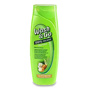 Шампунь з маслом ши для пошкодженого волосся Wash & Go, 400 ml