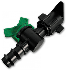 Старт-конектор в плаский шланг з мінікраном / штуцер для трубки 16мм, DSWZ15-16L