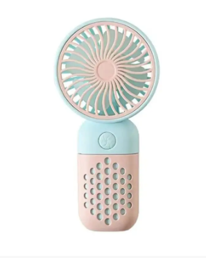 Вентилятор ручний акумуляторний Mini Fan Z8(7186) c USB-заряджанням (54563B-E) Блакитний з рожевим